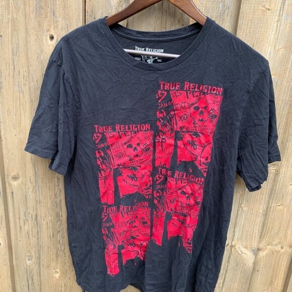 True Religion BIG LOGO Skull T Shirt Large - Picture 3 of 3